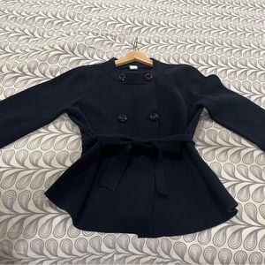Button and tie front sweater Jacket